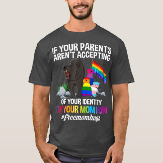 Gratis mam Hugs Proud Mama Beer LGBT Gay Pride T-shirt