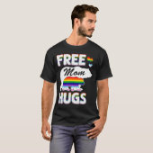 Gratis mam Hugs Rainbow Gray Pride LGBT T-shirt (Voorkant volledig)