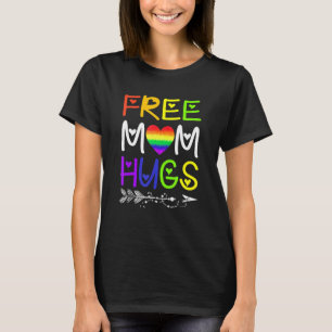 Gratis mam Hugs Rainbow Heart Lgbt Pride Month 2 T-shirt