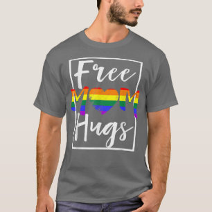 Gratis mam Hugs, vrije mam Hugs Rainbow Gay Pride T-shirt
