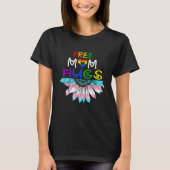 Gratis mam knuffels lgbt lgbtq pride regenboog zon t-shirt (Voorkant)
