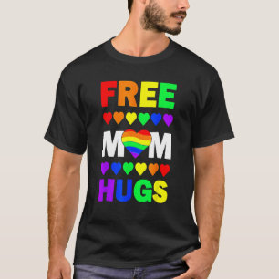 Gratis mam knuffels regenboog harten lgbt gay lesb t-shirt