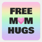 Gratis mam knuffels regenboog Stickers (Voorkant)