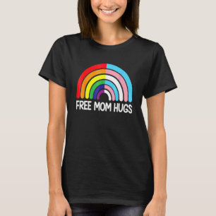 Gratis mam knuffels regenboog transgender vlag lgb t-shirt