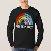 Gratis mam knuffels regenboog transgender vlag lgb t-shirt (Voorkant)