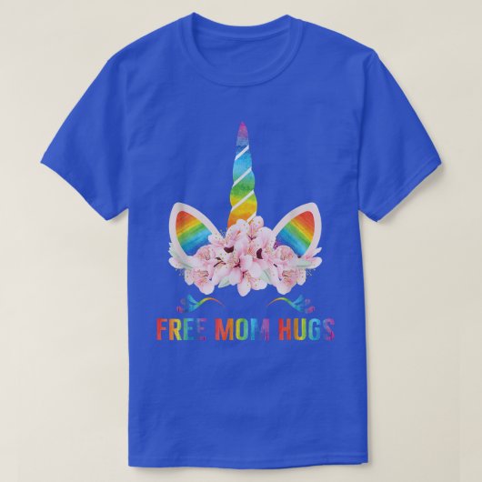 Gratis mam, LGBT Pride, LGBT Unicorn, moeder T-shirt (Design voorkant)