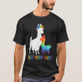 Gratis mama Hugs Llama T-shirt LGBT Mannen Vrouwen (Voorkant)