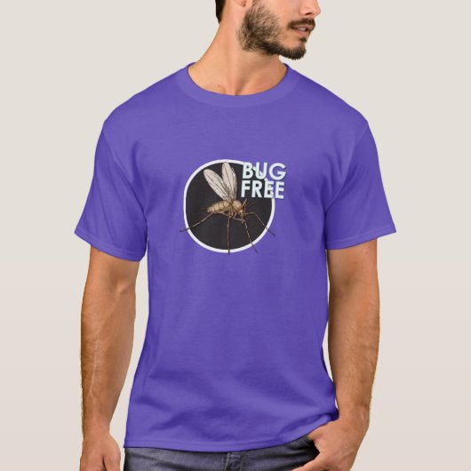Gratis Mannen basisdonkere T-shirt (Voorkant)