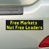 Gratis markten niet gratis opladers bumpersticker (Op auto)