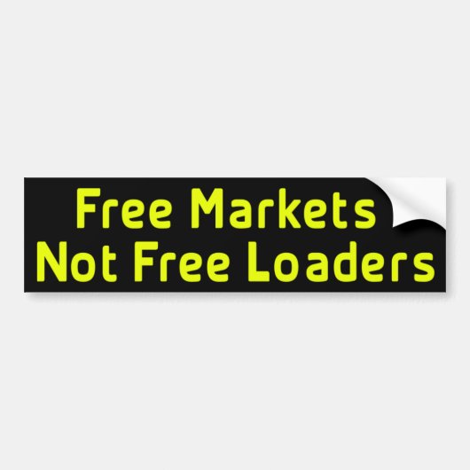 Gratis markten niet gratis opladers bumpersticker (Voorkant)