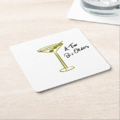 Gratis Martini Illustratie Verjaardag Kartonnen Onderzetters (Schuin)