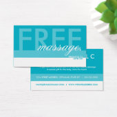 GRATIS MASSAGE cadeaukaart overlay Visitekaartjes (Bureau)