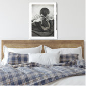 Gratis meisje kijkt niet terug. canvas afdruk (Insitu (Slaapkamer))