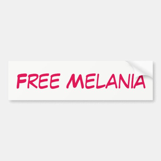 GRATIS MELANIA gepersonaliseerd Bumpersticker (Voorkant)