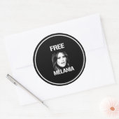 GRATIS MELANIË - WITTE - RONDE STICKER (Envelop)