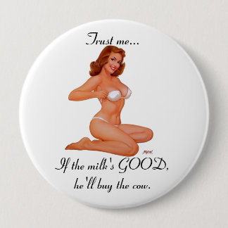 Gratis melk! ronde button 4,0 cm