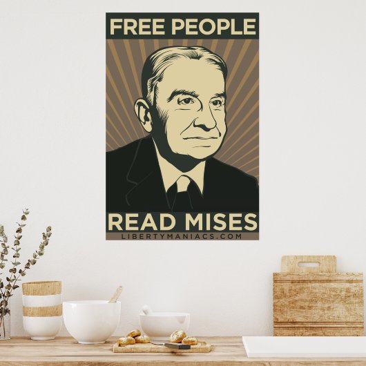 Gratis mensen lezen Mises-Poster Poster (Keuken)