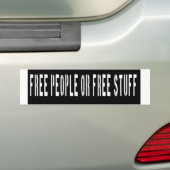Gratis mensen of gratis stofpotlood bumpersticker (Op auto)