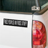 Gratis mensen of gratis stofpotlood bumpersticker (Op Truck)