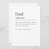 Gratis Minimalistische Woordenboek Definitie Grapp Feestdagenkaart (Voorkant / Achterkant)