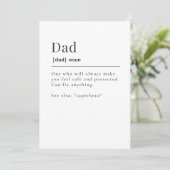 Gratis Minimalistische Woordenboek Definitie Grapp Feestdagenkaart (Staand voorkant)