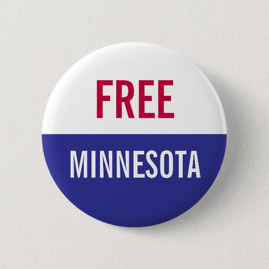 Gratis Minnesota protest Ronde Button 5,7 Cm (Voorkant)