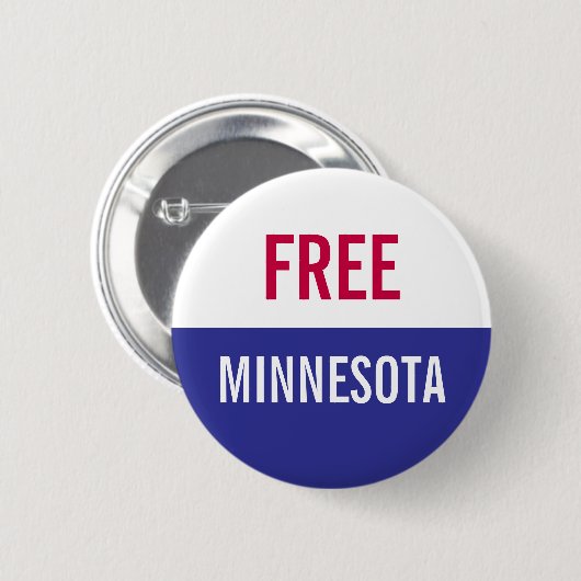 Gratis Minnesota protest Ronde Button 5,7 Cm (Voorkant /achterkant)