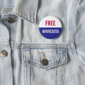 Gratis Minnesota protest Ronde Button 5,7 Cm (In situ)