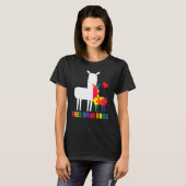 Gratis Moeder Enorme Autisme Bewustzijn Llama Puzz T-shirt (Voorkant volledig)