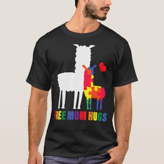Gratis Moeder Enorme Autisme Bewustzijn Llama Puzz T-shirt (Voorkant)