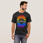 Gratis Moeder Knuffels Daisy Rainbow Flower Hippie T-shirt (Voorkant volledig)