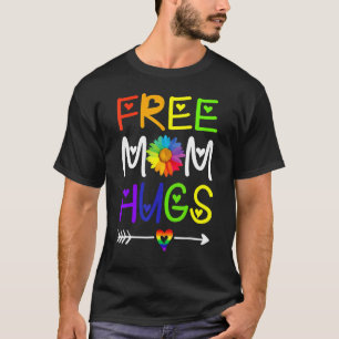Gratis Moeder Knuffels Daisy Rainbow Heart LGBT Pr T-shirt