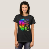 Gratis Moeder Knuffels Daisy Rainbow Heart Liefde  T-shirt (Voorkant volledig)