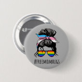 Gratis Moeder Knuffels IV - Rommelige Knot Regenbo Ronde Button 5,7 Cm (Voorkant /achterkant)