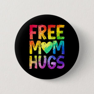Gratis Moeder Knuffels Lgbt Pride Lgbtq Lesbienne Ronde Button 5,7 Cm