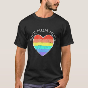 Gratis Moeder Knuffels Lgbtqia Regenboog Vlag Homo T-shirt