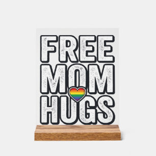Gratis Moeder Knuffels Pride Hart Vintage T-Shirt  Acryl Bord