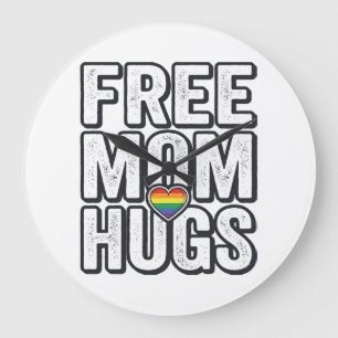 Gratis Moeder Knuffels Pride Hart Vintage T-Shirt  Grote Klok