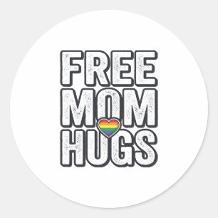 Gratis Moeder Knuffels Pride Hart Vintage T-Shirt  Ronde Sticker