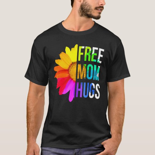 Gratis Moeder Knuffels Pride Rainbow LGBT 2 T-shirt (Voorkant)