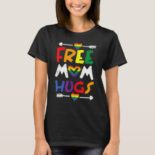 Gratis Moeder Knuffels Regenboog Hart Gay Pride Vl T-shirt