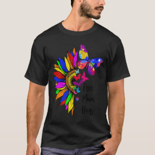 Gratis Moeder Knuffels Regenboog Hart LGBT Vlag LG T-shirt