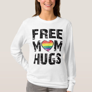 Gratis Moeder Knuffels Schattige LGBT Pride Gay Gi T-shirt