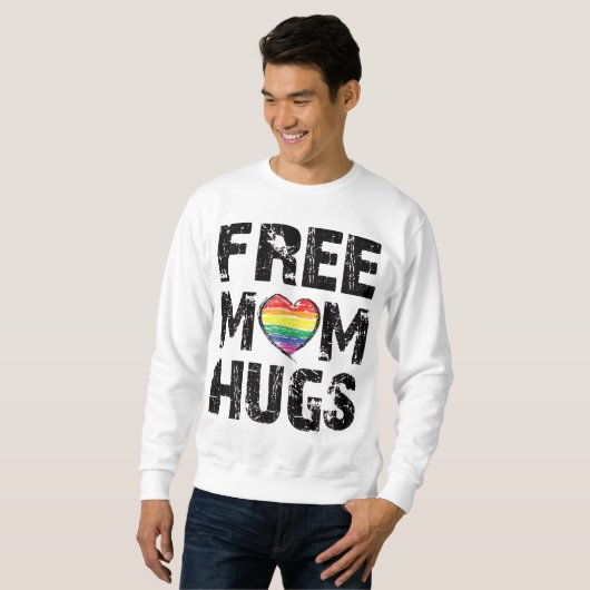 Gratis Moeder Knuffels Schattige LGBT Pride Gay Gi Trui (Voorkant volledig)