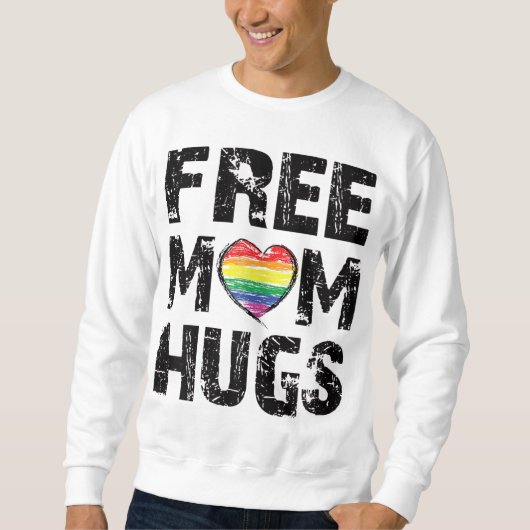 Gratis Moeder Knuffels Schattige LGBT Pride Gay Gi Trui (Voorkant)