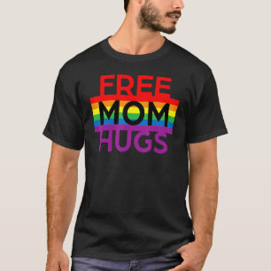 Gratis Moeder Knuffelt LGBT Pride Sociale Beweging T-shirt