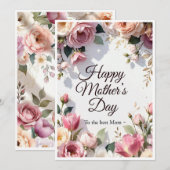 GRATIS Moederdag-achtergrond en kaart voor mama (Voorkant / Achterkant)