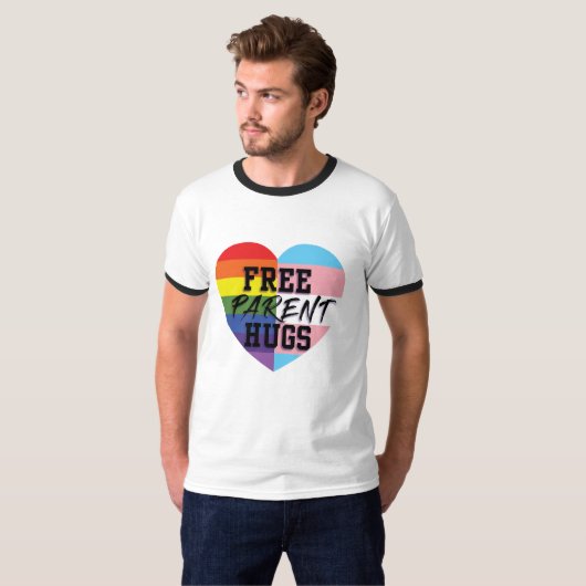 Gratis moederhugs LGBTQ T-Shirt (Voorkant volledig)