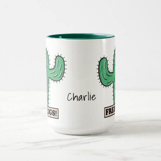Gratis mokken voor aangepaste Cactus Hugs (Midden)
