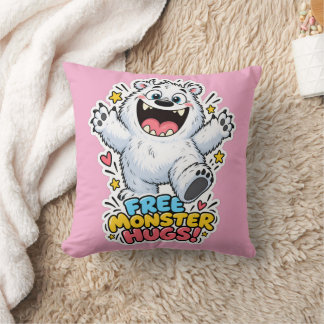 🤗❄️ Gratis monsterknuffels! – Knuffelige Yeti-kus Kussen